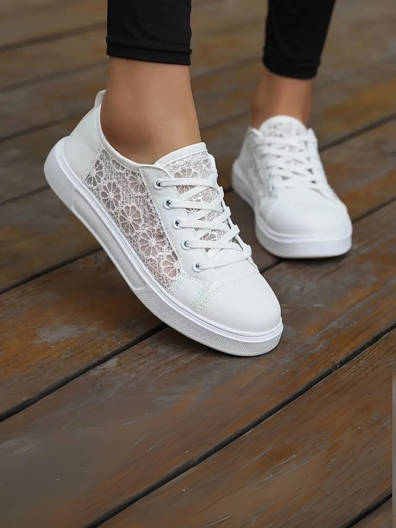 Hakiki Deri Yeni Sezon Bağcıklı Beyaz Kadın Günlük Ayakkabı