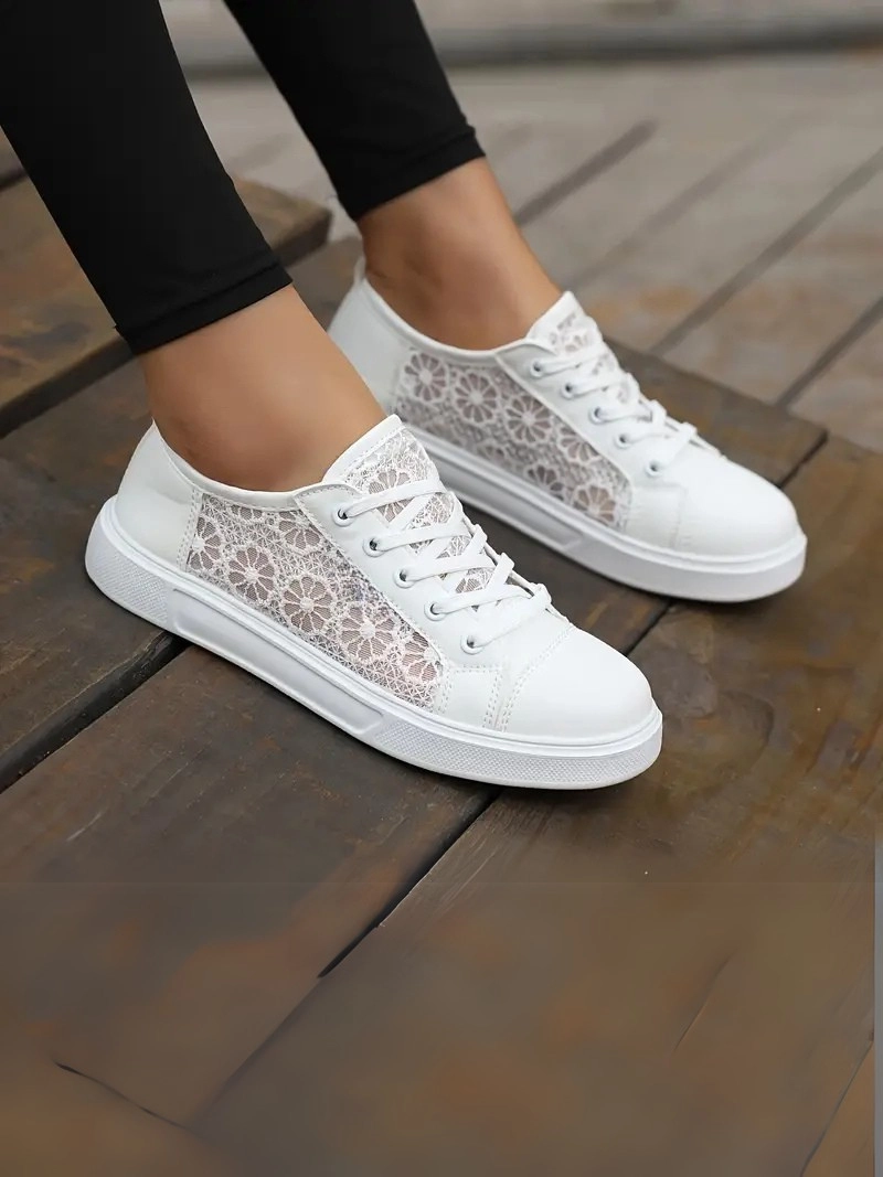 Hakiki Deri Yeni Sezon Bağcıklı Beyaz Kadın Günlük Ayakkabı