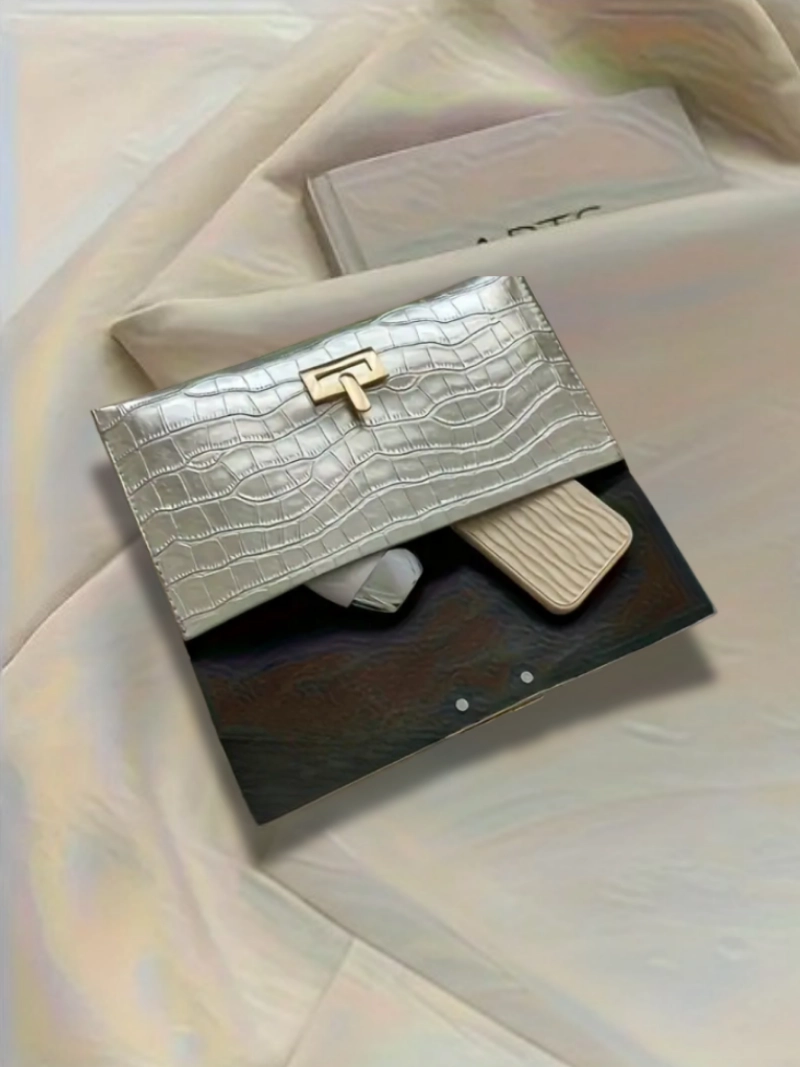 Düz Renkli Basit Taş Desenli Zarif Şık Profesyoneller İçin Kadın El Çantası