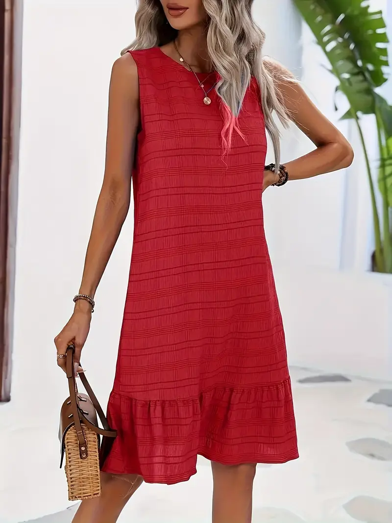 Özel Kumaş Drapeli Yırtmaçlı Kırmızı Kısa Elbise 