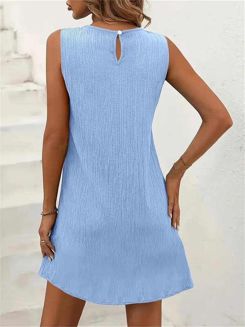 Özel Kumaş Drapeli Askılı Mavi Uzun Elbise 