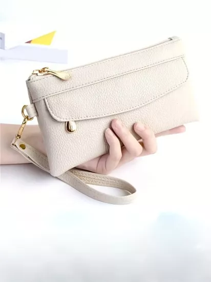 Büyük Kapasiteli Çok Bölmeli Ayarlanabilir Bilek Kayışı Şık ve Zarif Kadın El Çantası