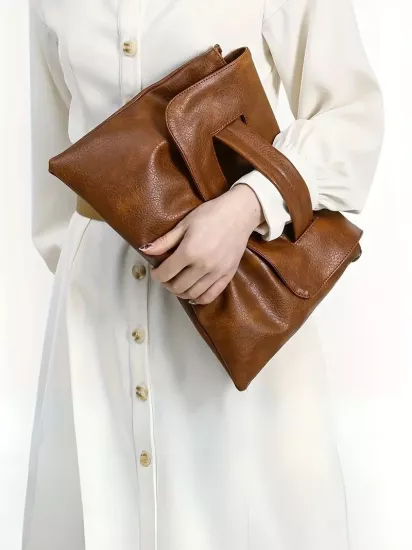 Büyük Kapasiteli Çok Yönlü Günlük Kullanım İçin Tablet Uyumlu Kaliteli Kadın El Çantası